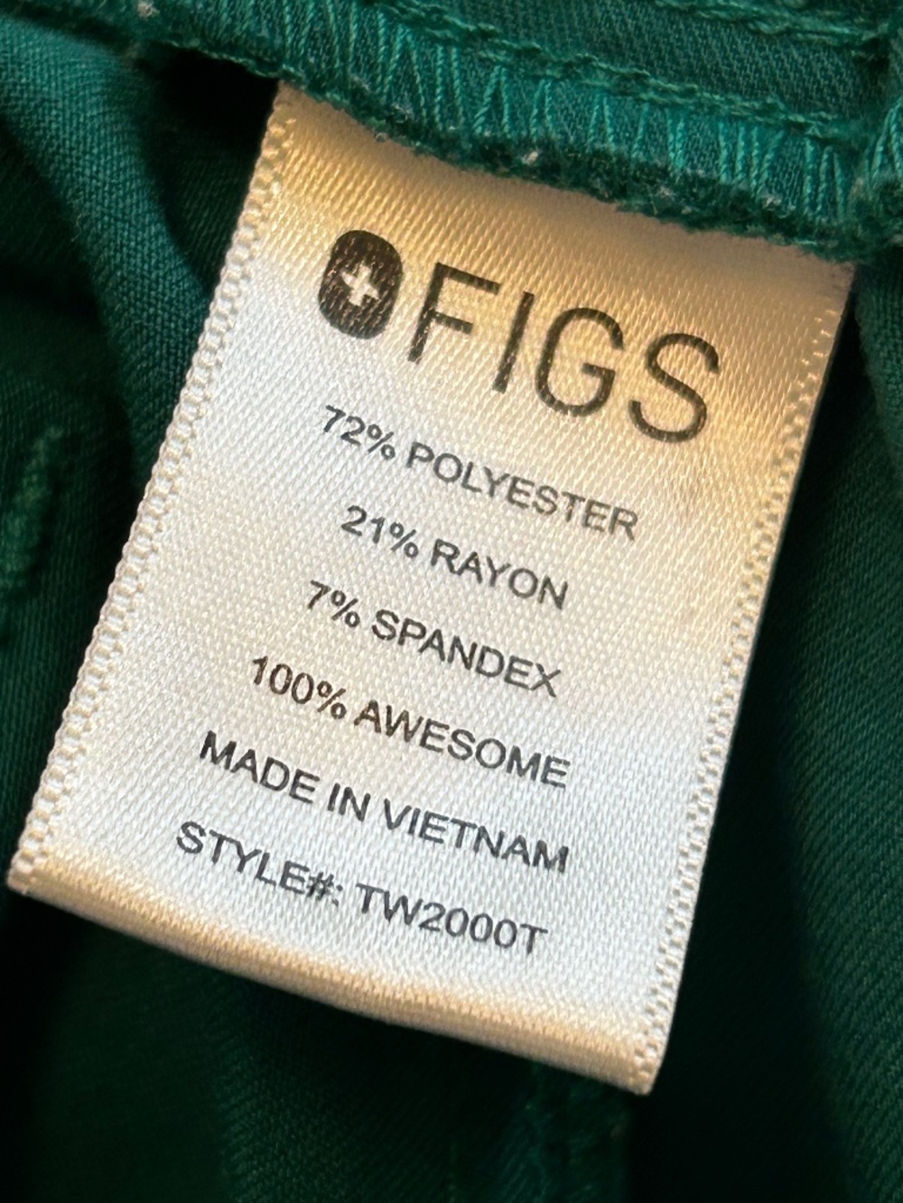SET Figs Hunter EMERALD Green Scrubs Top M Bottoms MT - Picture 5 of 13